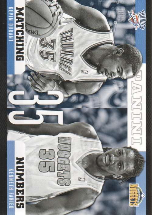 2012-13 Panini Matching Numbers #4 Kevin Durant/Kenneth Faried