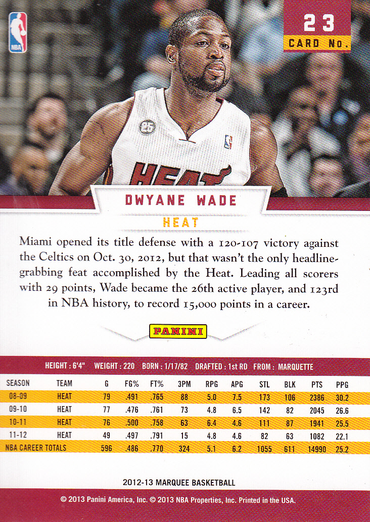 Dwyane Wade cards (2004-2022) Heat Bulls Marquette - You Choose - Picture 150 of 232