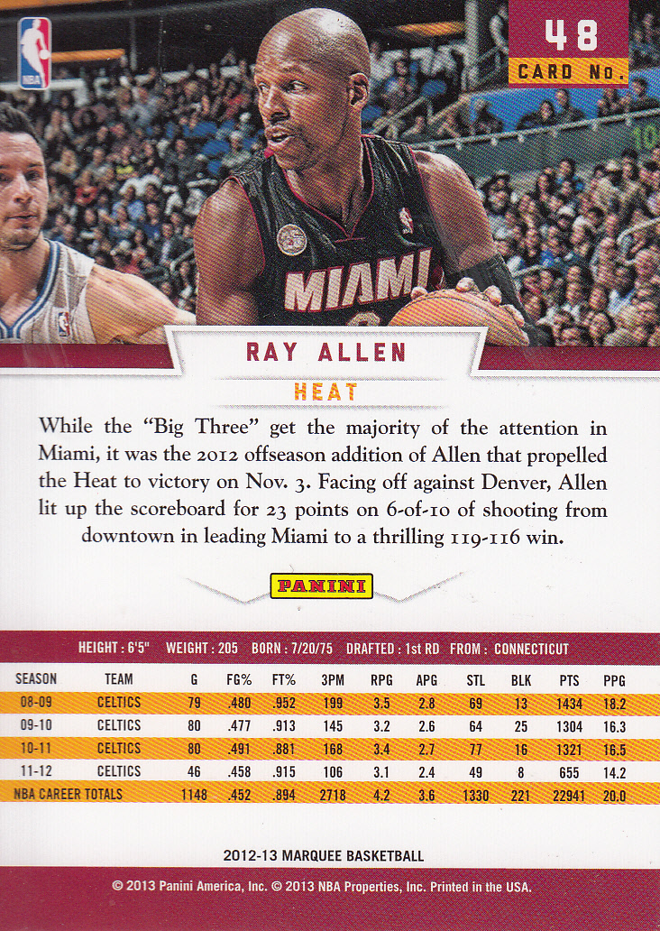 Ray Allen cards (1997-2021) Bucks Celtics Sonics Heat - Picture 329 of 349