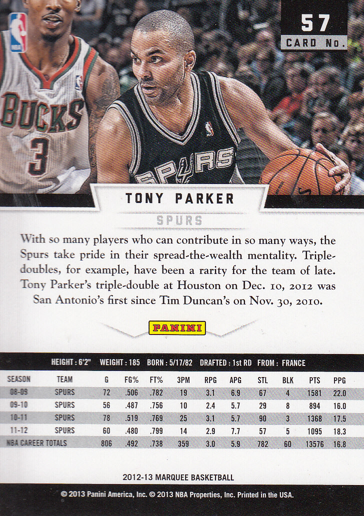 Tony Parker cards (2002-2018) Spurs Hornets - You Choose - Picture 174 of 227