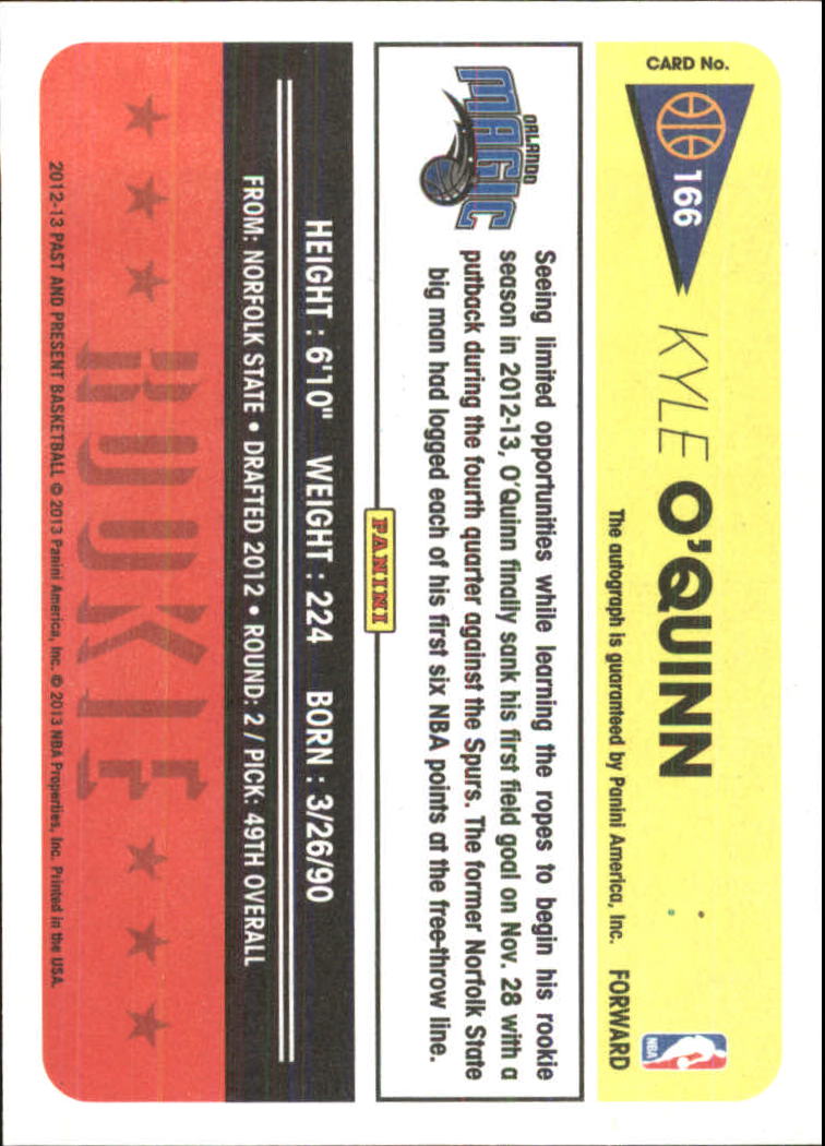 2012-13 Panini Past and Present Signatures #166 Kyle O'Quinn