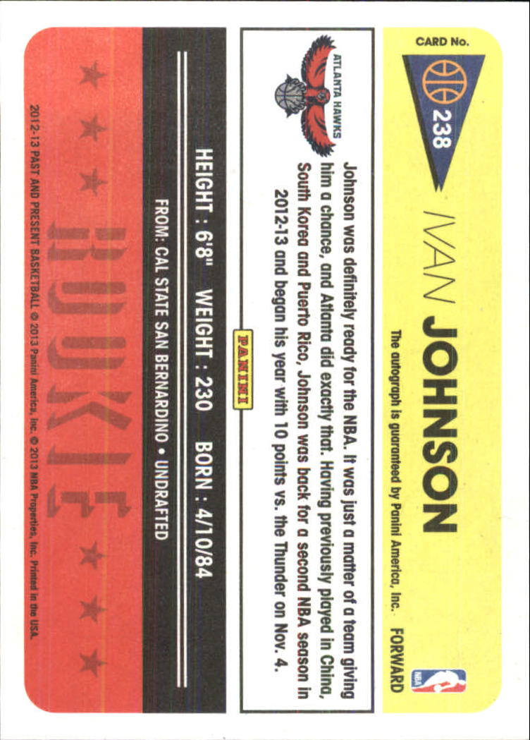 2012-13 Panini Past and Present Signatures #238 Ivan Johnson