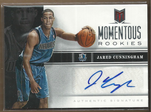 2012-13 Momentum Momentous Rookies Autographs #33 Jared Cunningham
