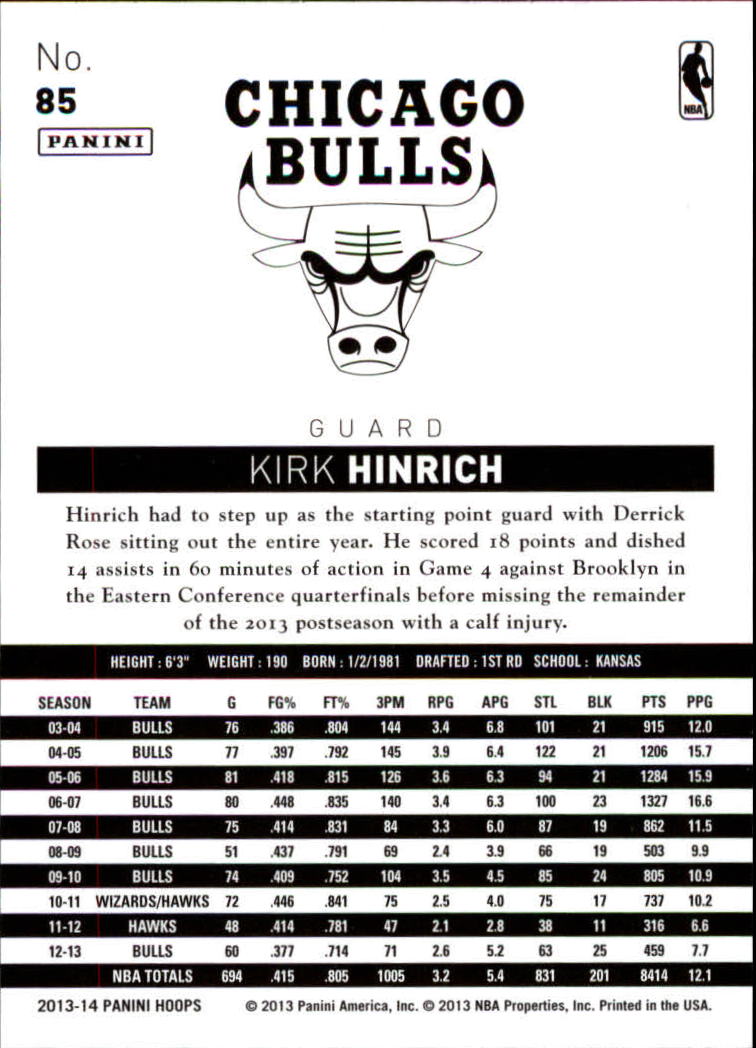 A6760- 2013-14 Hoops Basketball #s 1-300 +Rookies -You Pick- 15+ FREE US SHIP - Picture 72 of 296