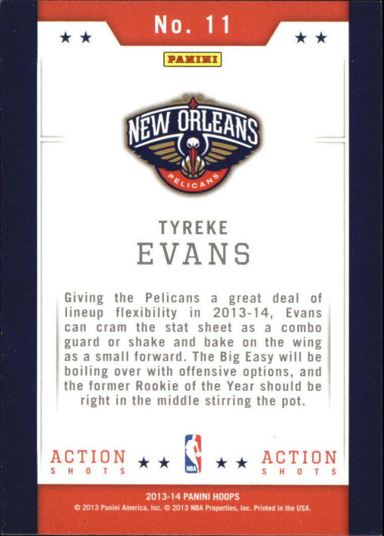 2013-14 Hoops Action Shots #11 Tyreke Evans back image