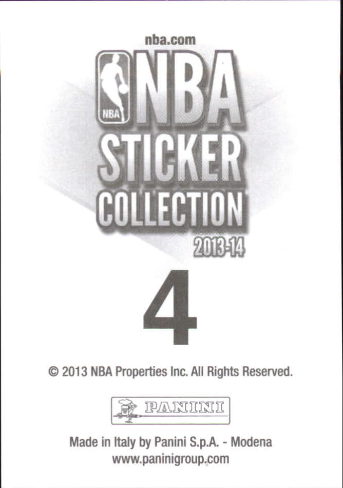 2013-14 Panini Stickers #4 NBA Champions back image