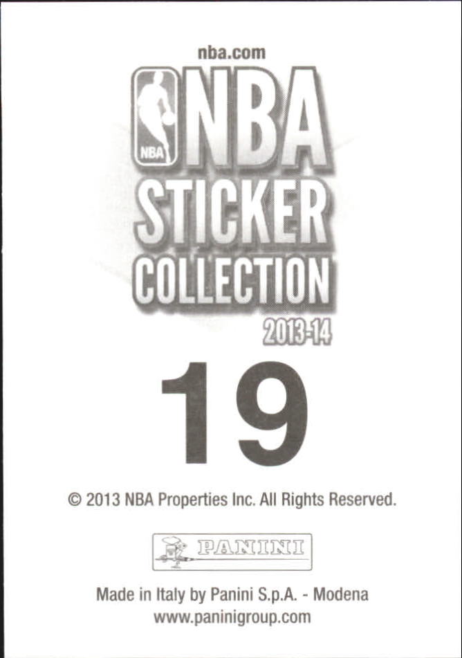 2013-14 Panini Stickers #19 Reggie Evans back image