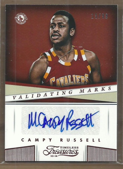 2013-14 Timeless Treasures Validating Marks Ruby #42 Campy Russell/99