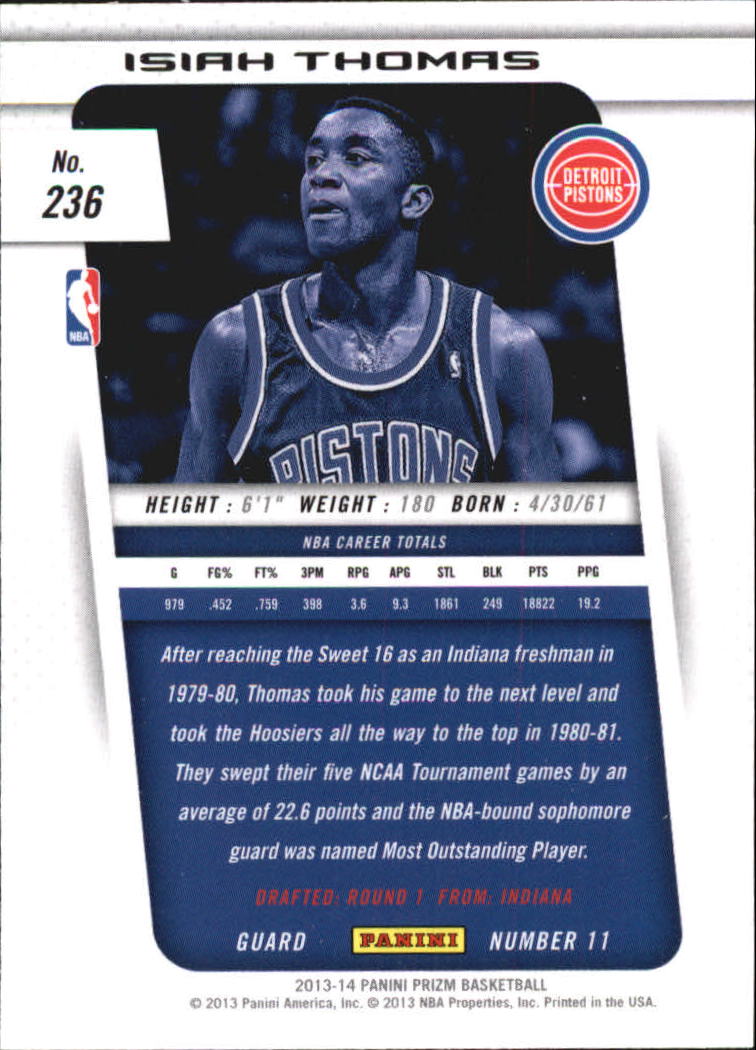 Isiah Thomas cards (1989-2021) Pistons - You Choose - Picture 45 of 61