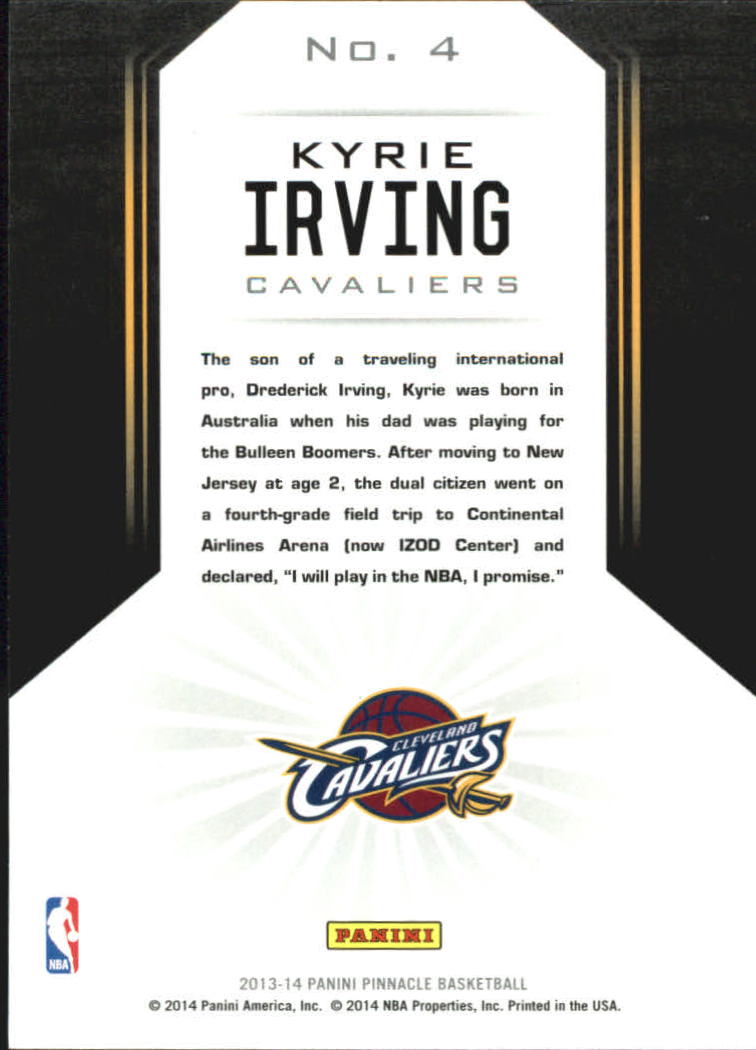 2013-14 Pinnacle The Naturals #4 Kyrie Irving back image