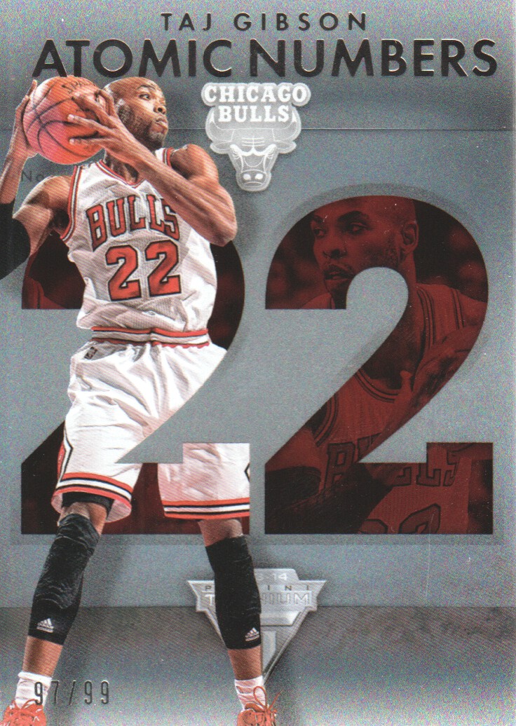 3冊セットWilliam Gibson 2013-14 Panini Titanium Atomic Numbers #12 Taj Gibson /99