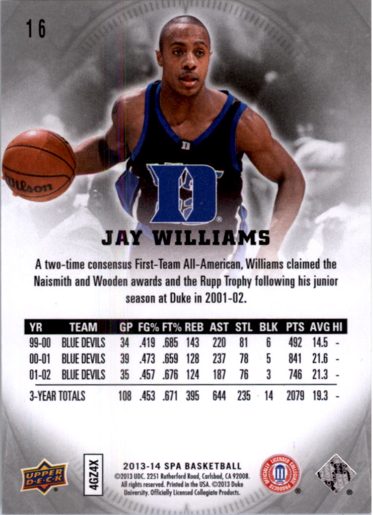 2013-14 SP Authentic #16 Jay Williams back image