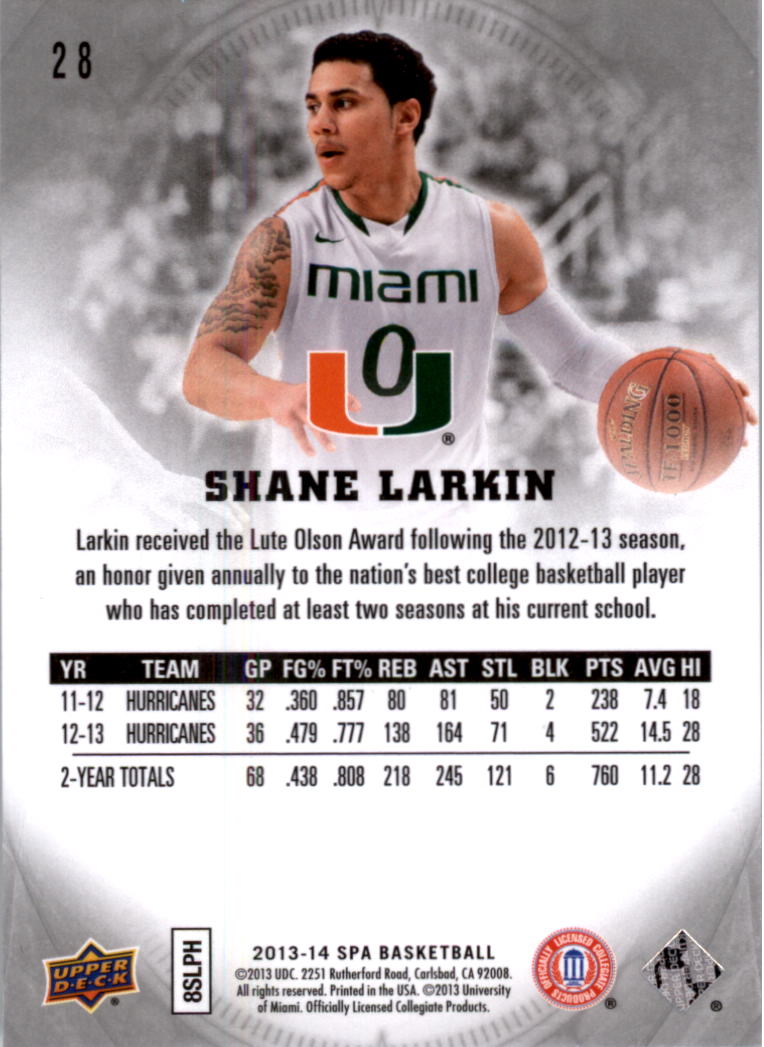 2013-14 SP Authentic #28 Shane Larkin back image