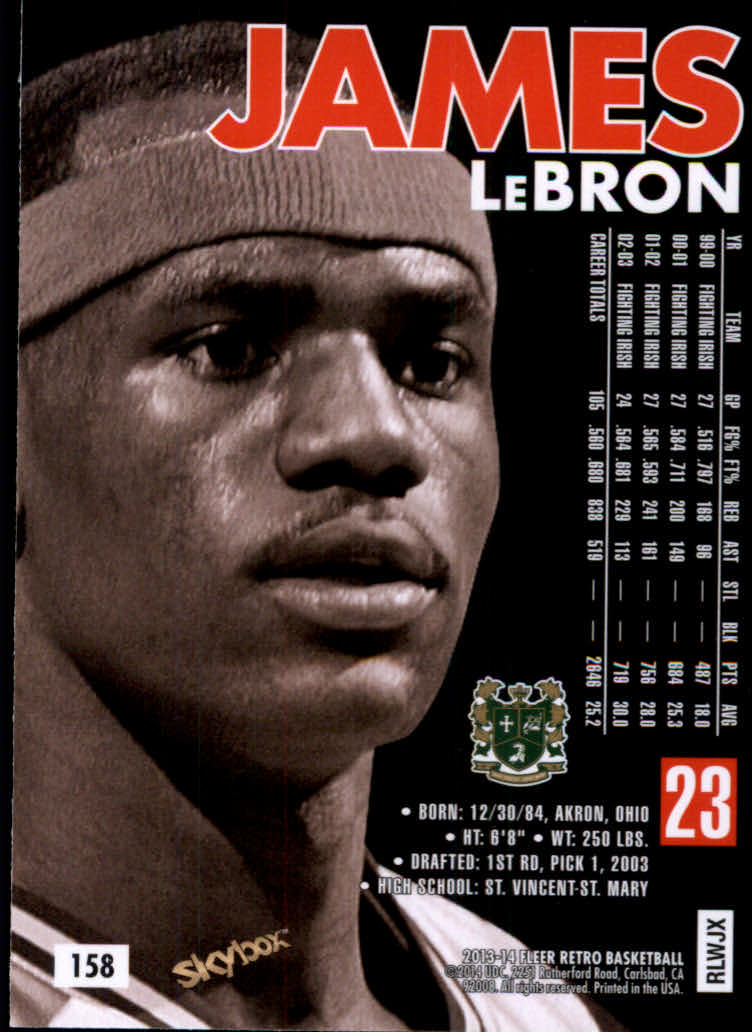 2013-14 Fleer Retro '98-99 SkyBox Premium #158 LeBron James - NM