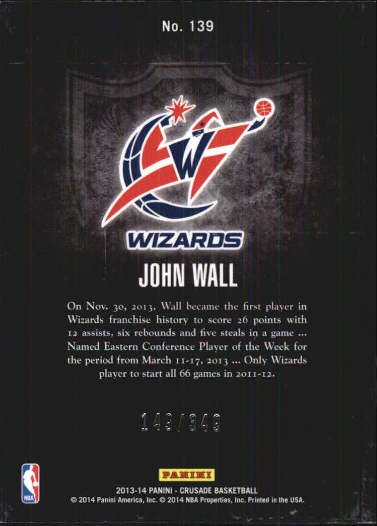 2011-12 NBA Hoops John Wall Washington Wizards #247 Basketball Card