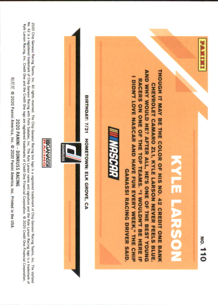 2020 Donruss #110 Kyle Larson CAR