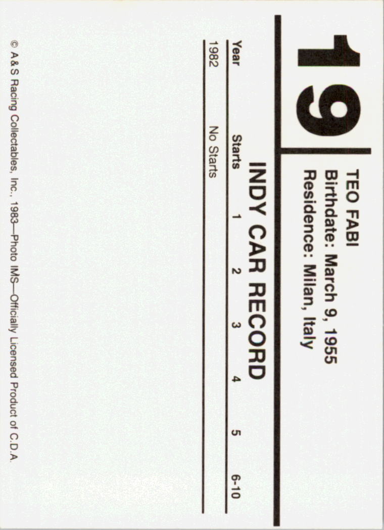 Sports Card Back