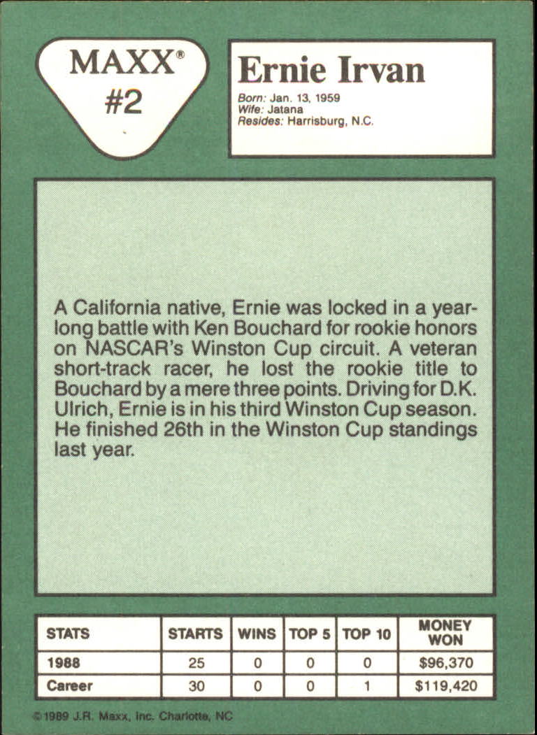 Sports Card Back
