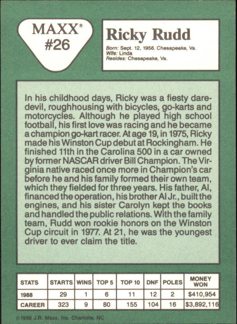 Sports Card Back