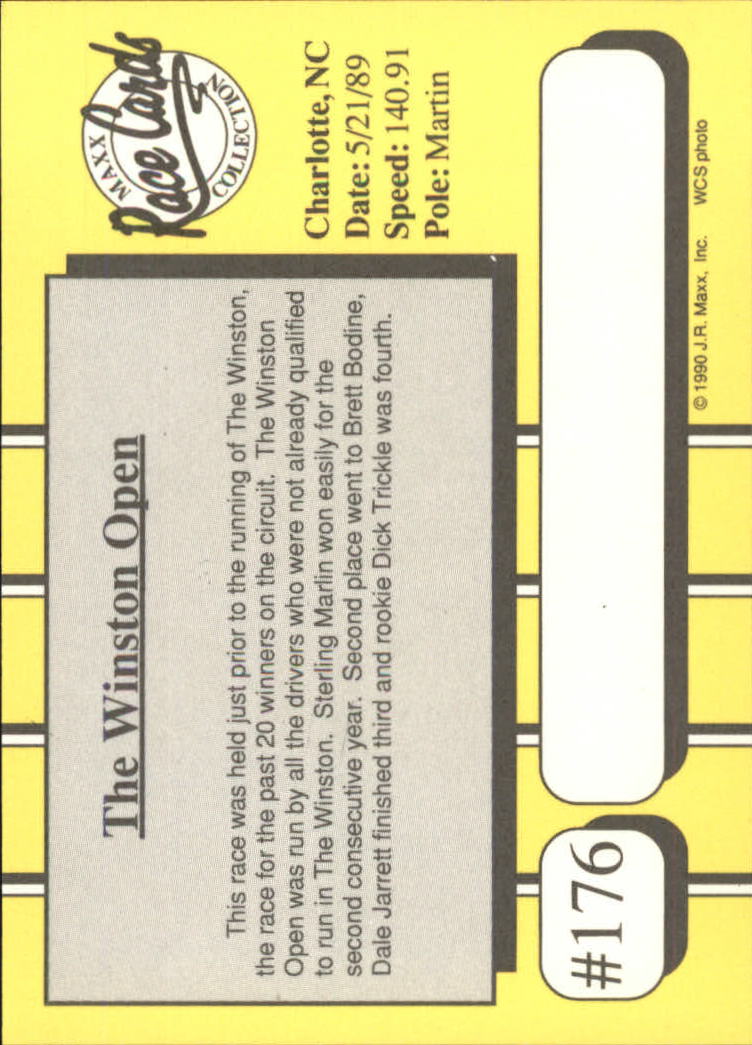 1990 Maxx #176 Sterling Marlin/Year in Review back image