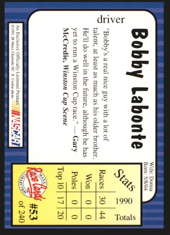 Sports Card Back
