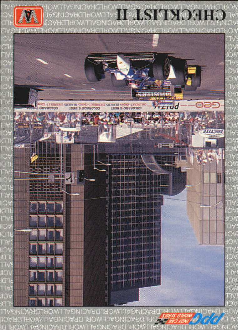 1991 All World Indy #76 Checklist 2 UER