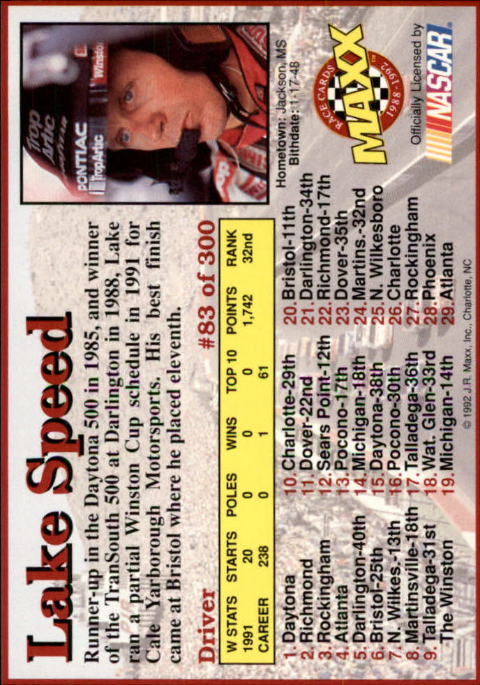 Sports Card Back