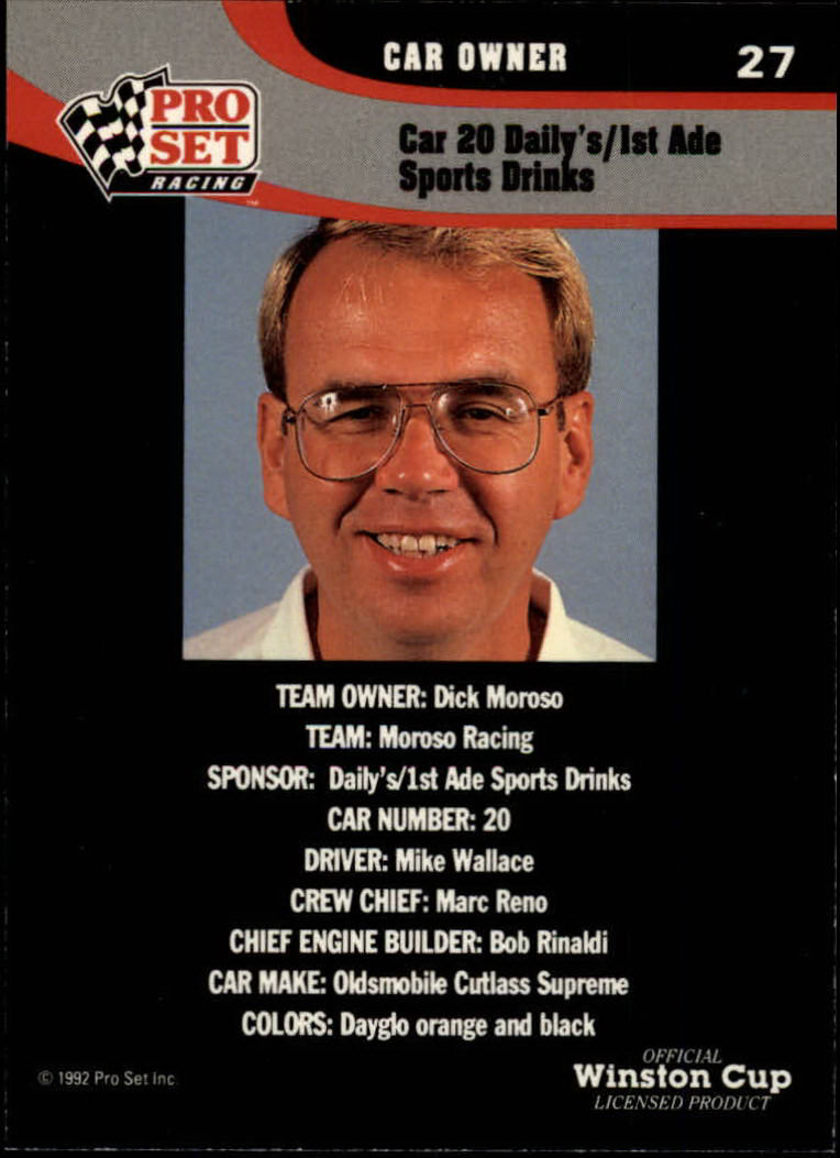 1992 Pro Set Racing Card Pick (Base) - Bild 43 von 371