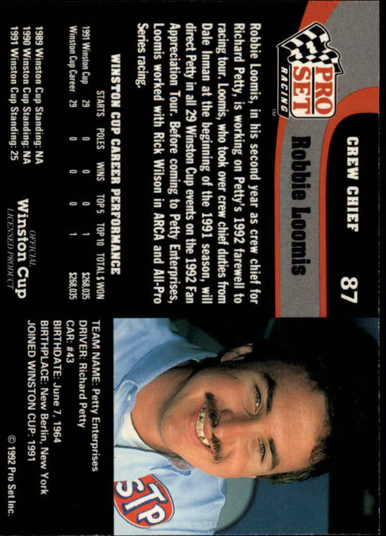 1992 Pro Set Racing Card Pick (Base) - Bild 127 von 371