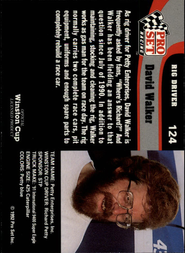 1992 Pro Set Racing Card Pick (Base) - Bild 177 von 371