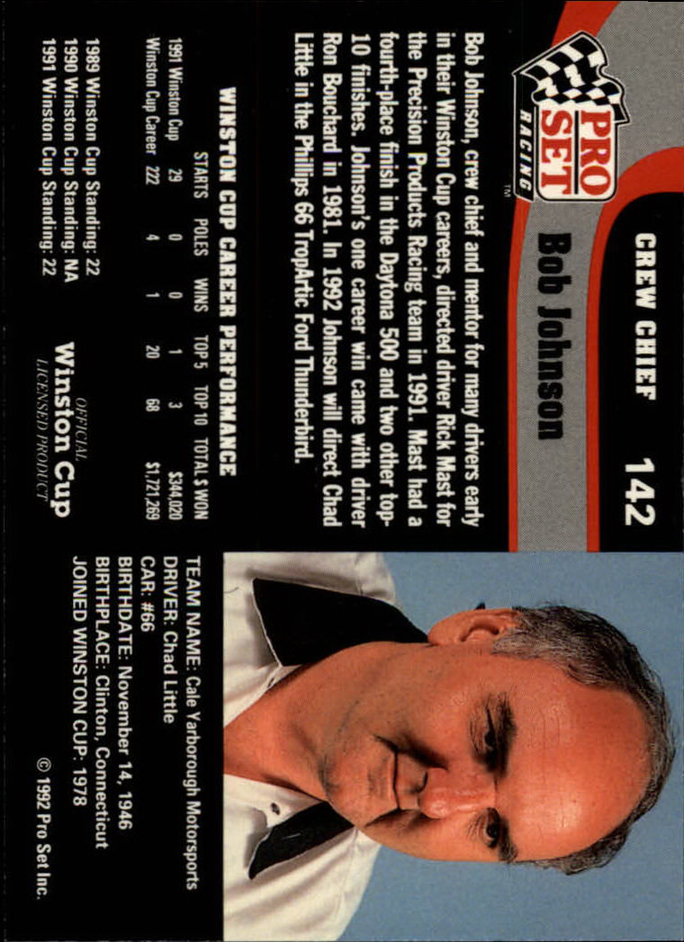1992 Pro Set Racing Card Pick (Base) - Bild 209 von 371