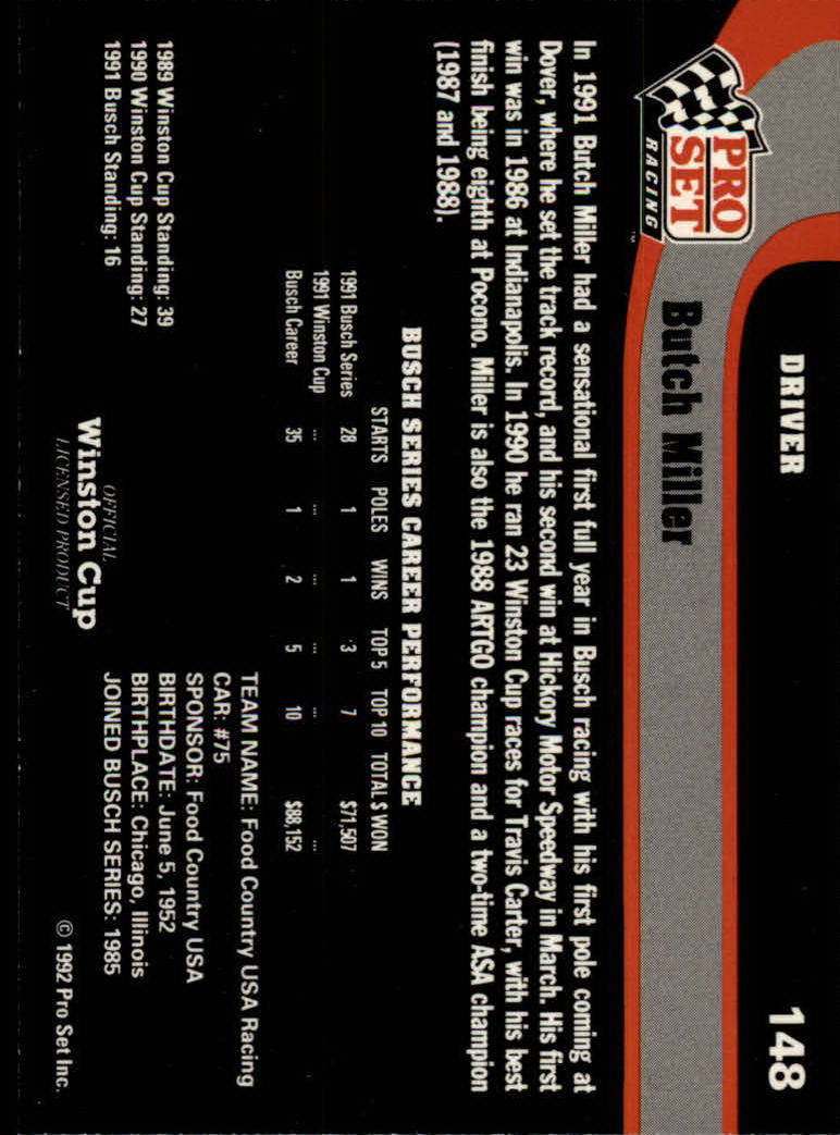 1992 Pro Set Racing Card Pick (Base) - Bild 221 von 371