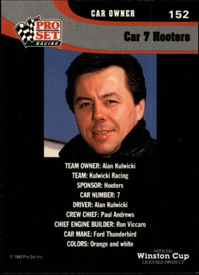 1992 Pro Set Racing Card Pick (Base) - Bild 229 von 371