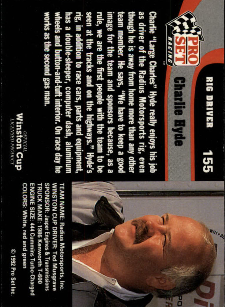 1992 Pro Set Racing Card Pick (Base) - Bild 235 von 371