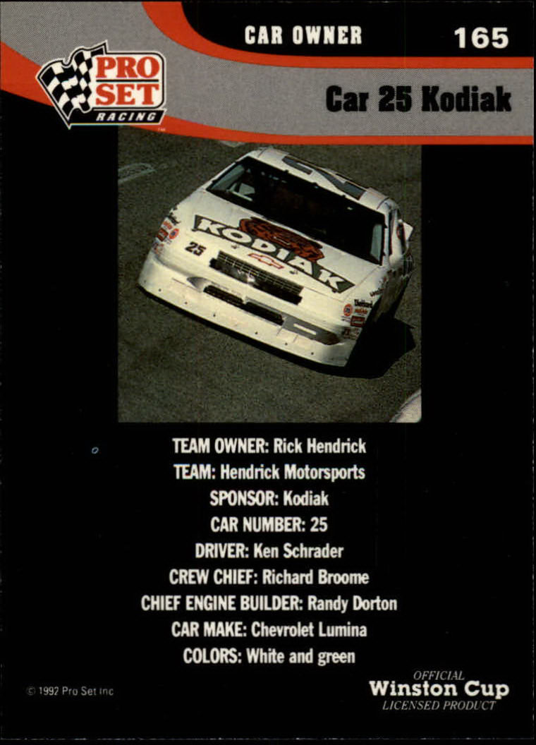 1992 Pro Set Racing Card Pick (Base) - Bild 253 von 371