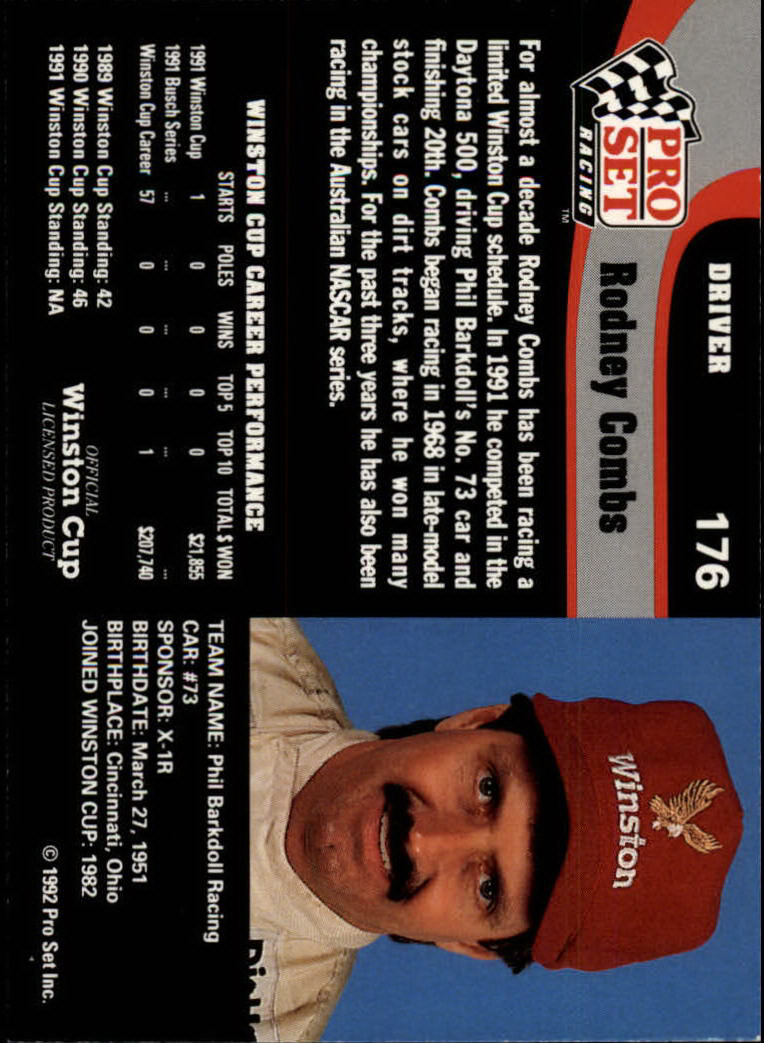 1992 Pro Set Racing Card Pick (Base) - Bild 273 von 371
