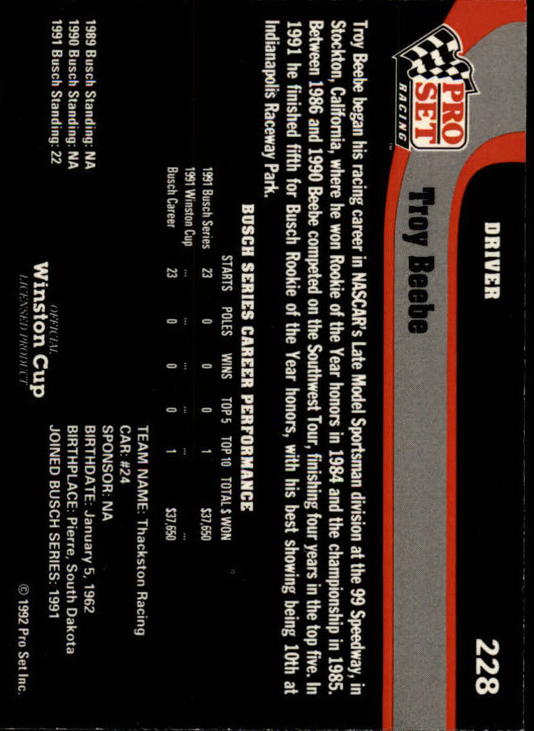 Sports Card Back