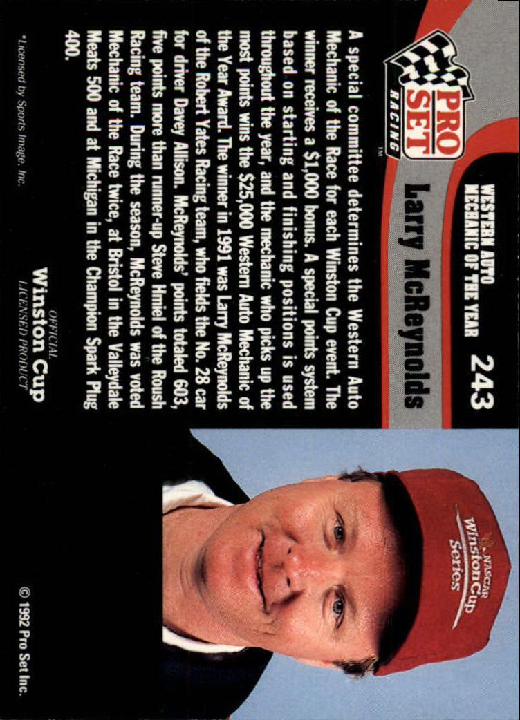1992 Pro Set Racing Card Pick (Base) - Bild 363 von 371
