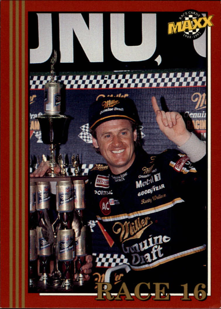 1992 Maxx Red #280 Rusty Wallace/Year in Review
