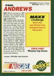 B3992- 1993 Maxx Racing Card #s 1-150 +Rookies -You Pick- 15+ FREE US SHIP - Bild 281 von 297