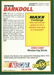 B3992- 1993 Maxx Racing Card #s 1-150 +Rookies -You Pick- 15+ FREE US SHIP - Bild 287 von 297