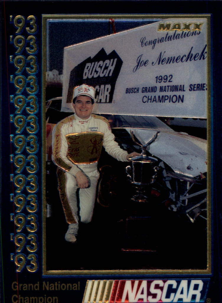1993 Maxx Premier Plus #176 Joe Nemechek/BGN Champion