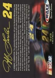 1993 Maxx Jeff Gordon #18 Jeff Gordon back image