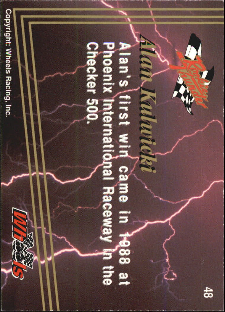 1993 Wheels Rookie Thunder #48 Alan Kulwicki back image
