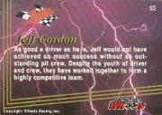 1993 Wheels Rookie Thunder #93 Jeff Gordon's Car back image
