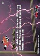 1993 Wheels Rookie Thunder #97 Jeff Gordon back image