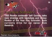 1993 Wheels Rookie Thunder #98 Jeff Gordon/Ken Schrader back image