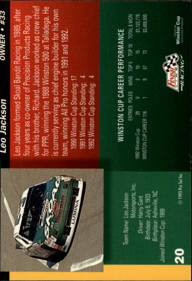 Sports Card Back