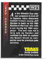 Sports Card Back