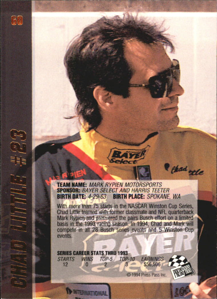 1994 VIP #60 Chad Little back image